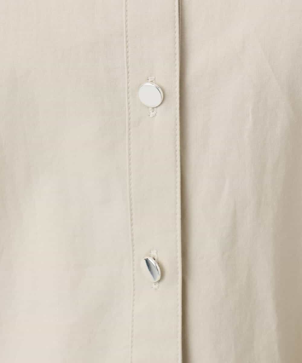 F1EGD40220 MK MICHEL KLEIN(小さいサイズ)(メゾン ドゥ サンク) 【小さいサイズ】ハーフスリーブ シャツワンピース/UVカット/洗える ベージュ