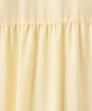 F1EGD58210 MK MICHEL KLEIN(小さいサイズ)(メゾン ドゥ サンク) 【小さいサイズ】[洗える]フレアースリーブ ベルト付きワンピース ダークグレー