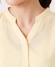 F1EGD58210 MK MICHEL KLEIN(小さいサイズ)(メゾン ドゥ サンク) 【小さいサイズ】[洗える]フレアースリーブ ベルト付きワンピース ダークグレー