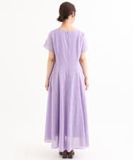 F1EHD65230 MK MICHEL KLEIN(小さいサイズ)(メゾン ドゥ サンク) 【小さいサイズ】[接触冷感/洗える]ラミーリネン混Aラインワンピース ラベンダー