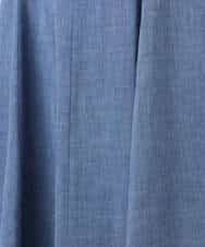 F1EHD65230 MK MICHEL KLEIN(小さいサイズ)(メゾン ドゥ サンク) 【小さいサイズ】[接触冷感/洗える]ラミーリネン混Aラインワンピース ラベンダー