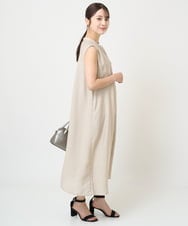 F1EHV68210 MK MICHEL KLEIN(小さいサイズ)(メゾン ドゥ サンク) 【小さいサイズ】スキッパーカラー2wayワンピース/洗える ベージュ