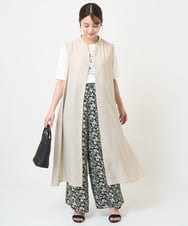 F1EHV68210 MK MICHEL KLEIN(小さいサイズ)(メゾン ドゥ サンク) 【小さいサイズ】スキッパーカラー2wayワンピース/洗える ベージュ