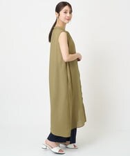 F1EHV68210 MK MICHEL KLEIN(小さいサイズ)(メゾン ドゥ サンク) 【小さいサイズ】スキッパーカラー2wayワンピース/洗える ベージュ