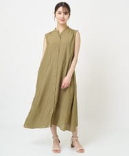 F1EHV68210 MK MICHEL KLEIN(小さいサイズ)(メゾン ドゥ サンク) 【小さいサイズ】スキッパーカラー2wayワンピース/洗える ベージュ