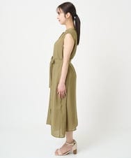 F1EHV68210 MK MICHEL KLEIN(小さいサイズ)(メゾン ドゥ サンク) 【小さいサイズ】スキッパーカラー2wayワンピース/洗える ベージュ