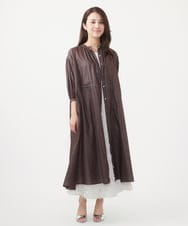 小さいサイズ】箔加工シャツワンピース(ワンピース) | MK MICHEL