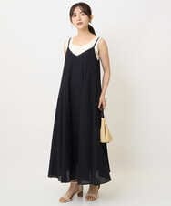 F1EJA73200 MK MICHEL KLEIN(小さいサイズ)(メゾン ドゥ サンク) 【小さいサイズ】ポコポコキャミワンピース/洗える ライトイエロー