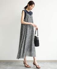 F1EJD30230 MK MICHEL KLEIN(小さいサイズ)(メゾン ドゥ サンク) 【小さいサイズ】[洗える]前後2way花柄シアーキャミワンピース アイボリー