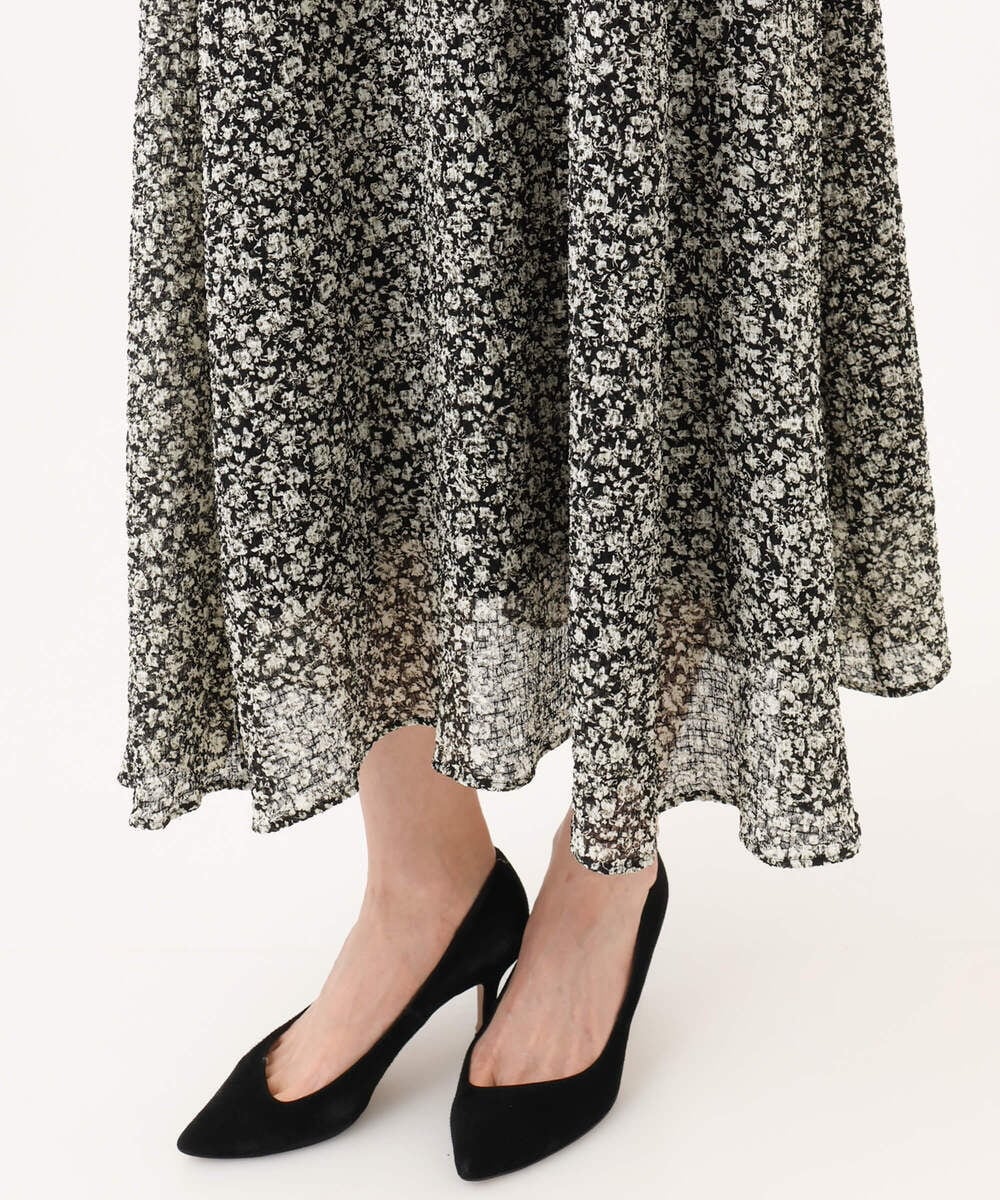F1EJD30230 MK MICHEL KLEIN(小さいサイズ)(メゾン ドゥ サンク) 【小さいサイズ】[洗える]前後2way花柄シアーキャミワンピース アイボリー
