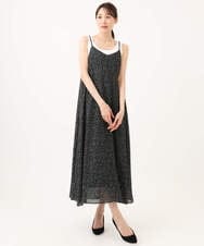 F1EJD30230 MK MICHEL KLEIN(小さいサイズ)(メゾン ドゥ サンク) 【小さいサイズ】[洗える]前後2way花柄シアーキャミワンピース アイボリー