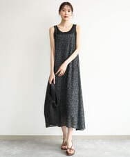 F1EJD30230 MK MICHEL KLEIN(小さいサイズ)(メゾン ドゥ サンク) 【小さいサイズ】[洗える]前後2way花柄シアーキャミワンピース アイボリー