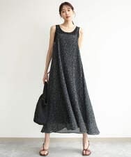 F1EJD30230 MK MICHEL KLEIN(小さいサイズ)(メゾン ドゥ サンク) 【小さいサイズ】[洗える]前後2way花柄シアーキャミワンピース アイボリー