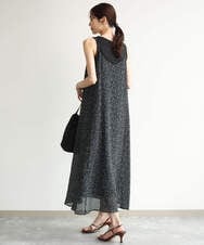 F1EJD30230 MK MICHEL KLEIN(小さいサイズ)(メゾン ドゥ サンク) 【小さいサイズ】[洗える]前後2way花柄シアーキャミワンピース アイボリー