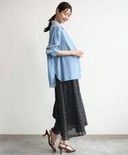 F1EJD30230 MK MICHEL KLEIN(小さいサイズ)(メゾン ドゥ サンク) 【小さいサイズ】[洗える]前後2way花柄シアーキャミワンピース アイボリー