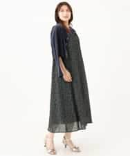F1EJD30230 MK MICHEL KLEIN(小さいサイズ)(メゾン ドゥ サンク) 【小さいサイズ】[洗える]前後2way花柄シアーキャミワンピース アイボリー