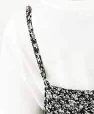 F1EJD30230 MK MICHEL KLEIN(小さいサイズ)(メゾン ドゥ サンク) 【小さいサイズ】[洗える]前後2way花柄シアーキャミワンピース アイボリー