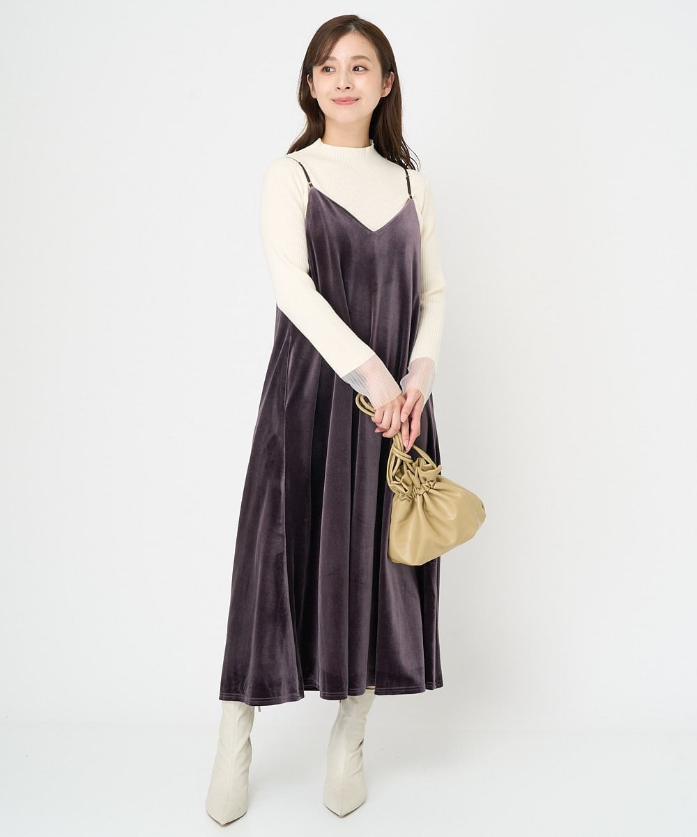 F1FAA33130 MK MICHEL KLEIN(小さいサイズ)(メゾン ドゥ サンク) 【小さいサイズ】袖先シアー配色リブニット/洗える ミント