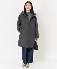 F1FAA50120 MK MICHEL KLEIN(小さいサイズ)(メゾン ドゥ サンク) 【小さいサイズ】配色レイヤードハイネックニット/洗える ブラウン