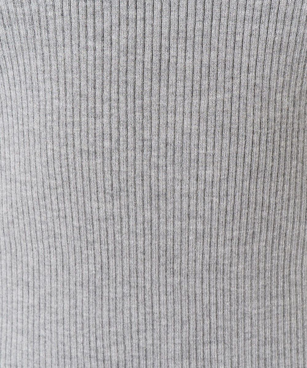 F1FAA51130 MK MICHEL KLEIN(小さいサイズ)(メゾン ドゥ サンク) 【小さいサイズ】レイヤードデザイン パール調釦リブニット/洗える アイボリー
