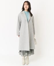 F1FAA54130 MK MICHEL KLEIN(小さいサイズ)(メゾン ドゥ サンク) 【小さいサイズ】スパンコールシャギーニット/洗える ライトブルー