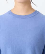 F1FAD40150 MK MICHEL KLEIN(小さいサイズ)(メゾン ドゥ サンク) 【小さいサイズ】フレアーシルエットチュニックニット/洗える ライトブルー