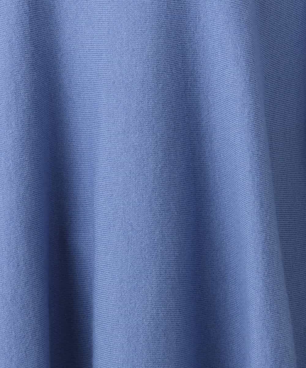 F1FAD40150 MK MICHEL KLEIN(小さいサイズ)(メゾン ドゥ サンク) 【小さいサイズ】フレアーシルエットチュニックニット/洗える ライトブルー