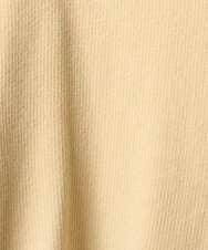 F1FAD41140 MK MICHEL KLEIN(小さいサイズ)(メゾン ドゥ サンク) 【小さいサイズ】フェザー切替えコンパクトリブニット/洗える ライトイエロー