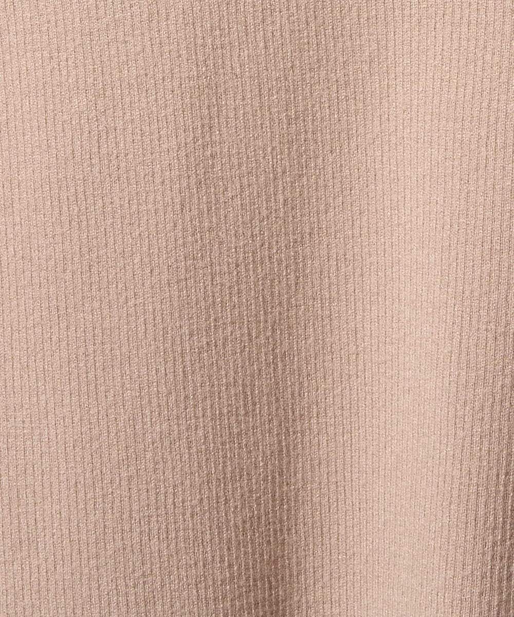 F1FAD41140 MK MICHEL KLEIN(小さいサイズ)(メゾン ドゥ サンク) 【小さいサイズ】フェザー切替えコンパクトリブニット/洗える ライトイエロー