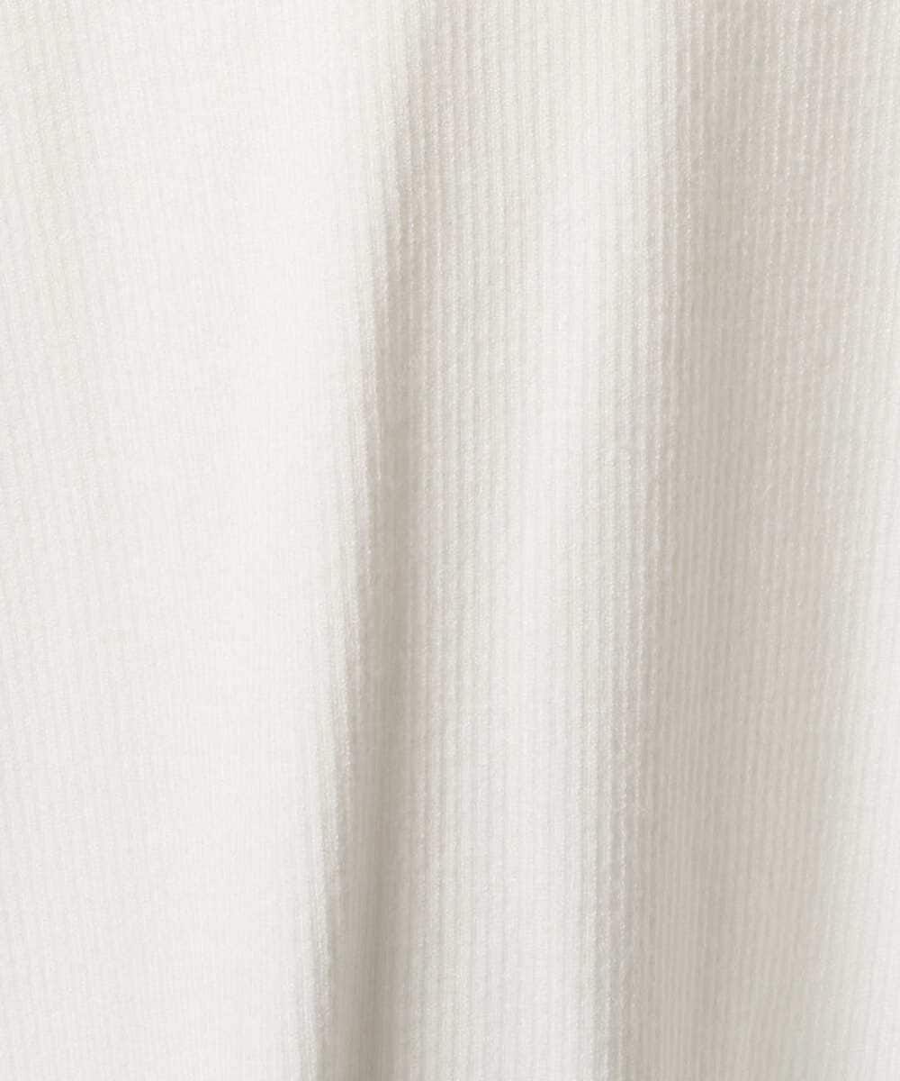 F1FAD41140 MK MICHEL KLEIN(小さいサイズ)(メゾン ドゥ サンク) 【小さいサイズ】フェザー切替えコンパクトリブニット/洗える ライトイエロー