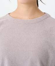 F1FAD45120 MK MICHEL KLEIN(小さいサイズ)(メゾン ドゥ サンク) 【小さいサイズ】モールヤーンボートネックニット/洗える グレージュ