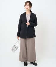 F1FAD45120 MK MICHEL KLEIN(小さいサイズ)(メゾン ドゥ サンク) 【小さいサイズ】モールヤーンボートネックニット/洗える グレージュ