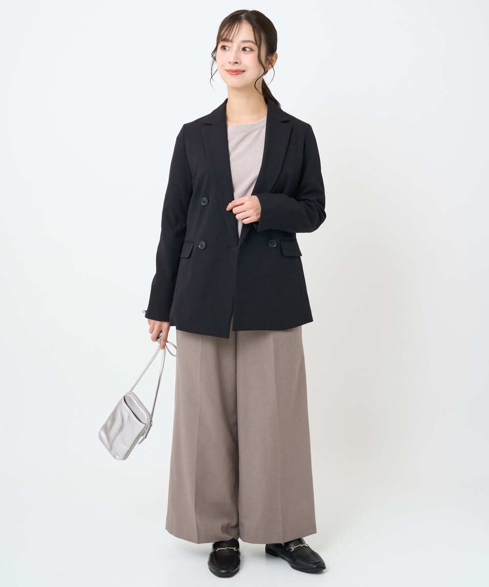 F1FAD45120 MK MICHEL KLEIN(小さいサイズ)(メゾン ドゥ サンク) 【小さいサイズ】モールヤーンボートネックニット/洗える グレージュ