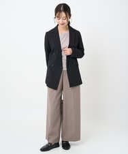 F1FAD45120 MK MICHEL KLEIN(小さいサイズ)(メゾン ドゥ サンク) 【小さいサイズ】モールヤーンボートネックニット/洗える グレージュ