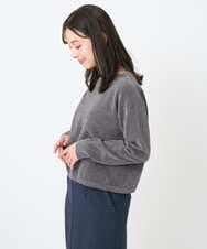 F1FAD45120 MK MICHEL KLEIN(小さいサイズ)(メゾン ドゥ サンク) 【小さいサイズ】モールヤーンボートネックニット/洗える グレージュ