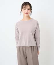 F1FAD45120 MK MICHEL KLEIN(小さいサイズ)(メゾン ドゥ サンク) 【小さいサイズ】モールヤーンボートネックニット/洗える グレージュ