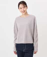 F1FAD45120 MK MICHEL KLEIN(小さいサイズ)(メゾン ドゥ サンク) 【小さいサイズ】モールヤーンボートネックニット/洗える マスタード