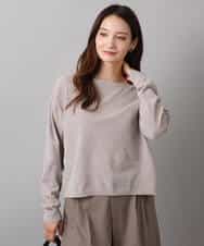 F1FAD45120 MK MICHEL KLEIN(小さいサイズ)(メゾン ドゥ サンク) 【小さいサイズ】モールヤーンボートネックニット/洗える グレージュ
