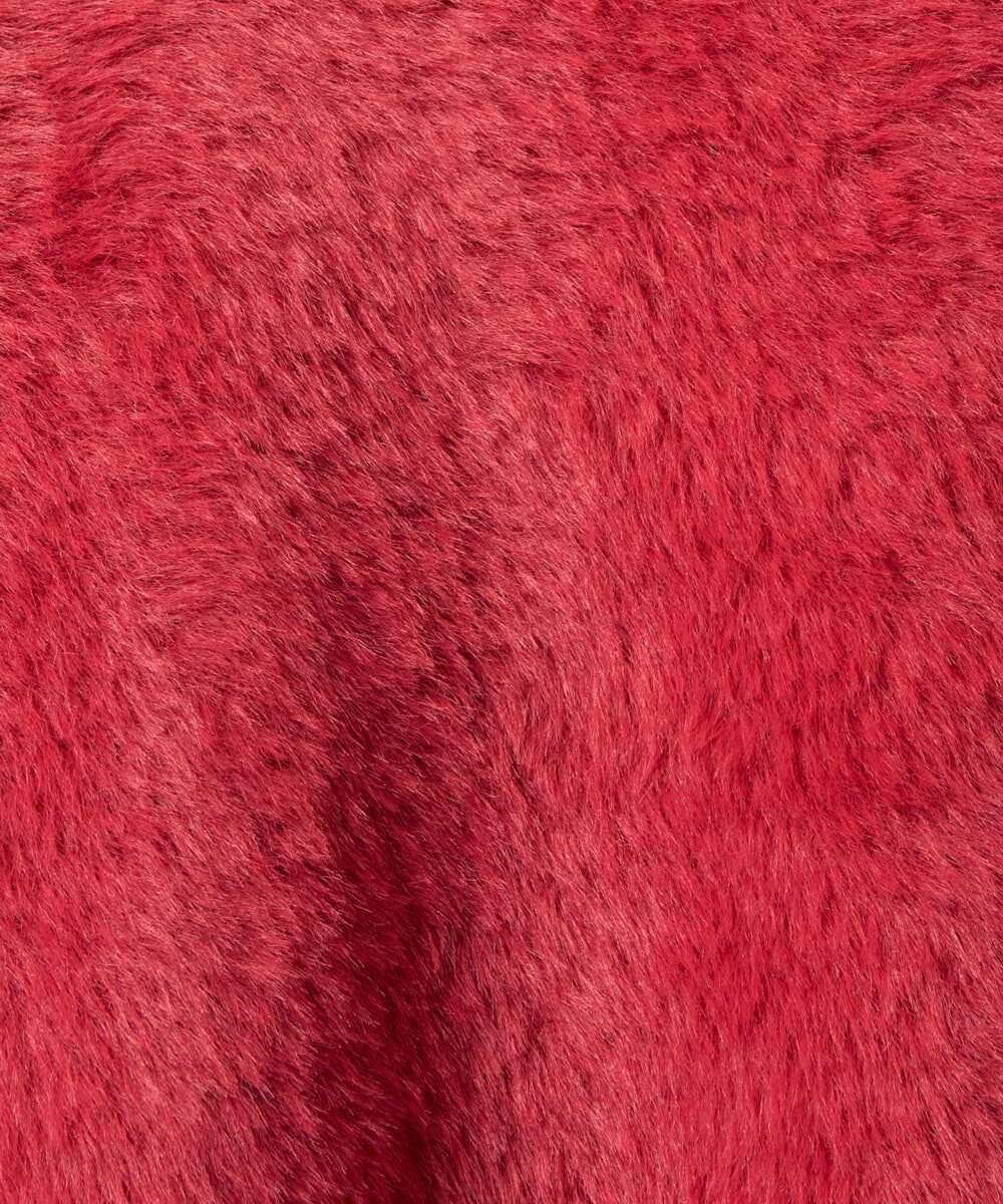 F1FAD46130 MK MICHEL KLEIN(小さいサイズ)(メゾン ドゥ サンク) 【小さいサイズ】フェザーニットプルオーバー/前後2way/洗える レッド