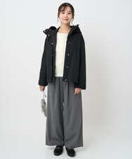 F1FAD46130 MK MICHEL KLEIN(小さいサイズ)(メゾン ドゥ サンク) 【小さいサイズ】フェザーニットプルオーバー/前後2way/洗える レッド