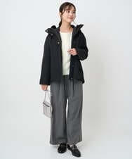 F1FAD46130 MK MICHEL KLEIN(小さいサイズ)(メゾン ドゥ サンク) 【小さいサイズ】フェザーニットプルオーバー/前後2way/洗える レッド