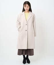 F1FAD47150 MK MICHEL KLEIN(小さいサイズ)(メゾン ドゥ サンク) 【小さいサイズ】シアーボーダーボリュームパフスリーブニット/洗える ライトイエロー