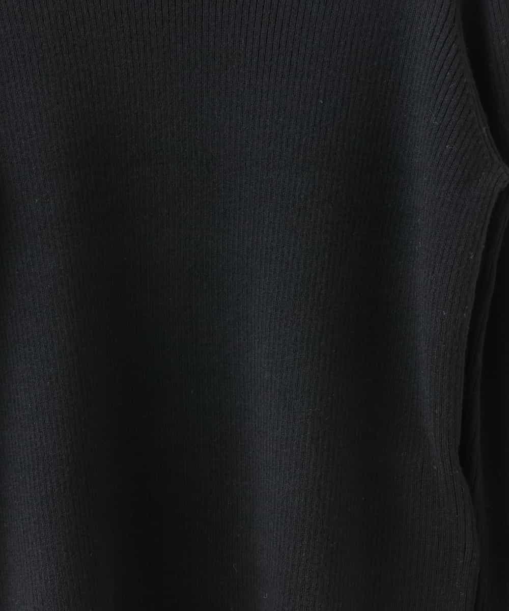 F1FAG43140 MK MICHEL KLEIN(小さいサイズ)(メゾン ドゥ サンク) 【小さいサイズ】[洗える]配色ラメライン入りフレアースリーブニット ホワイト（ボーダー）