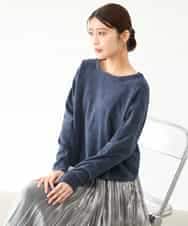 F1FAG45120 MK MICHEL KLEIN(小さいサイズ)(メゾン ドゥ サンク) 【小さいサイズ】[洗える]モールヤーンボートネックニット レッド