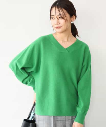F1FAG55230 MK MICHEL KLEIN(小さいサイズ) 【小さいサイズ】[カシミヤ混/洗える]Vネックニット