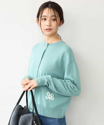F1FAG59140 MK MICHEL KLEIN(小さいサイズ) 【小さいサイズ】[前後2way]ロゴ入りウール混ニット