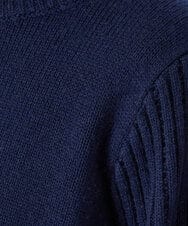 F1FAS03140 MK MICHEL KLEIN(小さいサイズ)(メゾン ドゥ サンク) 【小さいサイズ】ボリュームスリーブニット/洗える モカ
