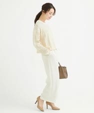 F1FAV01120 MK MICHEL KLEIN(小さいサイズ)(メゾン ドゥ サンク) 【小さいサイズ】ケーブル編みニットプルオーバー/洗える オレンジ