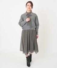 F1FAV02150 MK MICHEL KLEIN(小さいサイズ)(メゾン ドゥ サンク) 【小さいサイズ】ショート丈コクーンスリーブニット/洗える ピンク