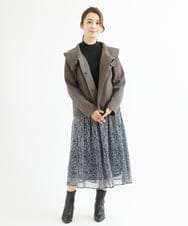F1FAV06140 MK MICHEL KLEIN(小さいサイズ)(メゾン ドゥ サンク) 【小さいサイズ】パフスリーブハイゲージニット/洗える ピンク